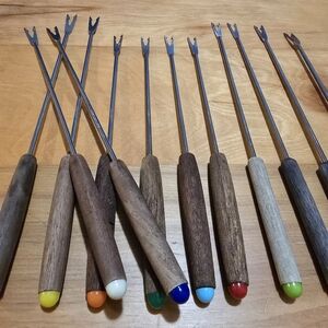 12 Vintage Mid Century Fondue Forks